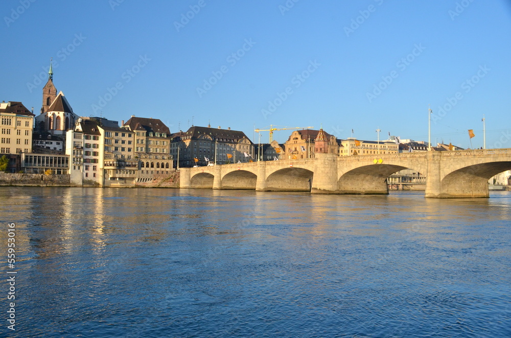 Fototapeta premium Mittlere Brücke, Basel, Switzerland