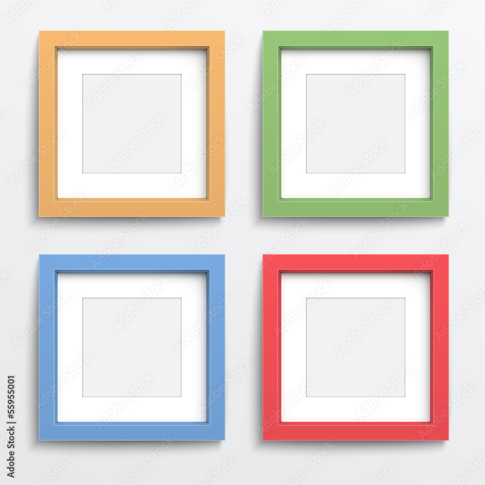 Color frame set on gray wall. Color frame set on gray wall.