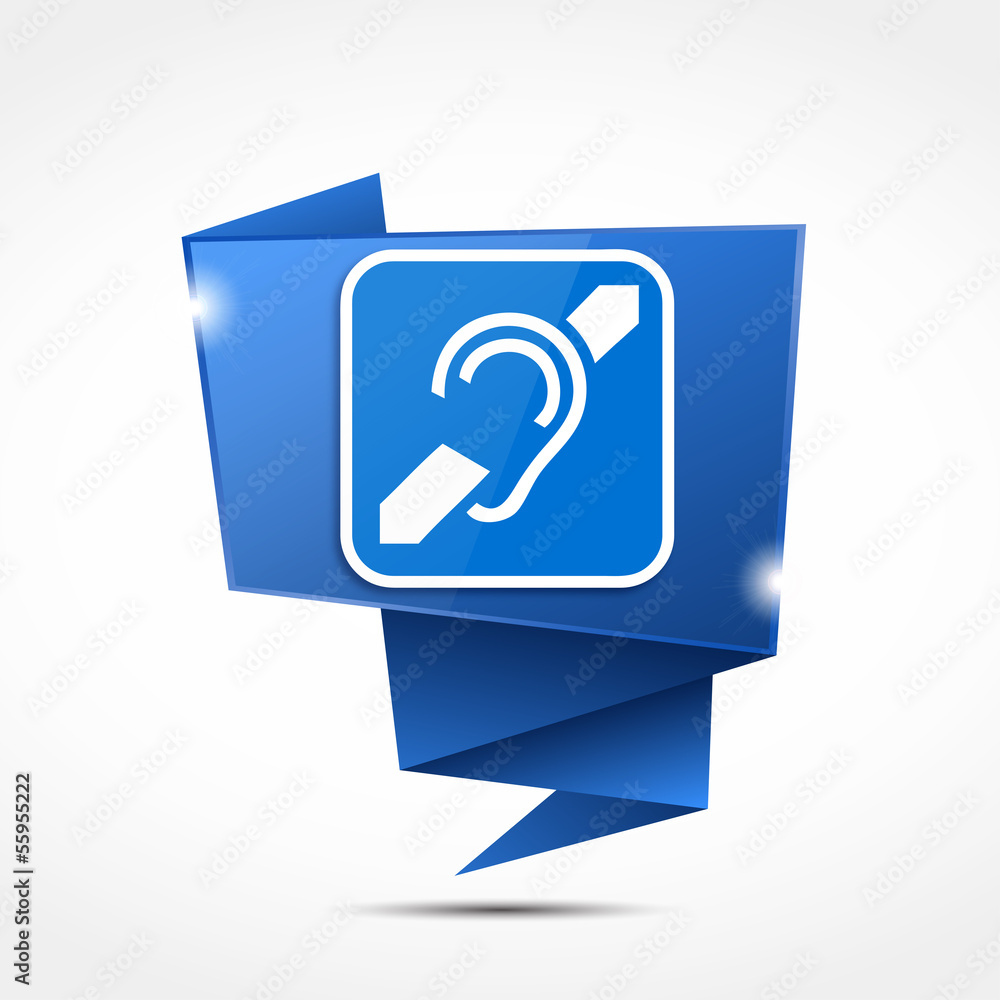 bulle origami : handicap auditif