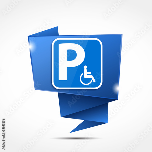 bulle origami : handicap parking