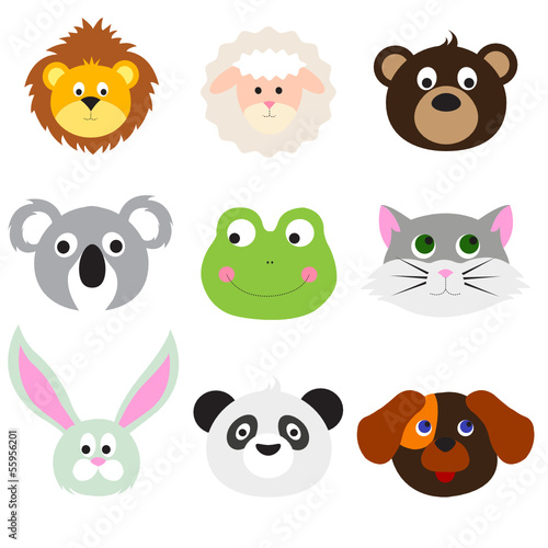 Animal Faces Set