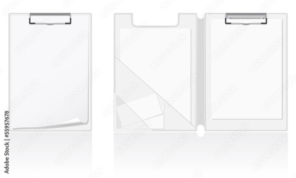 set of white blank folder vector illustration set of white blank folder vector illustration