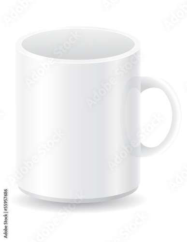 white blank cup vector illustration