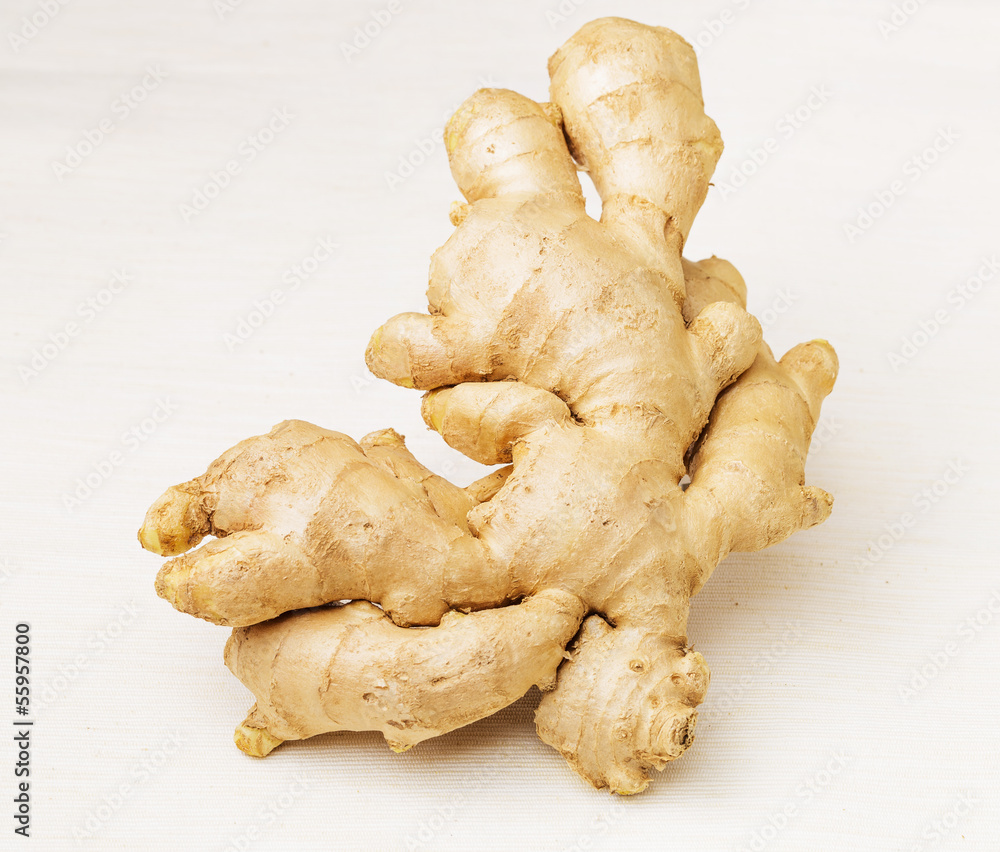 Ginger isolated on white