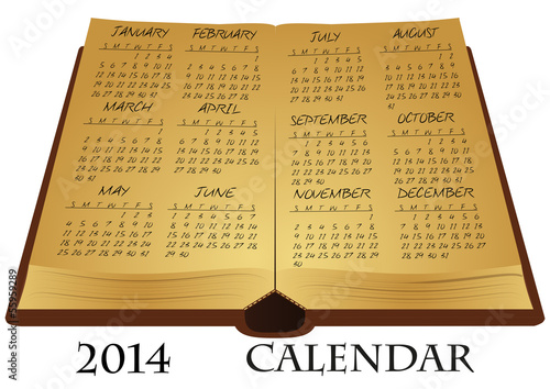 2014 ancient book calendar