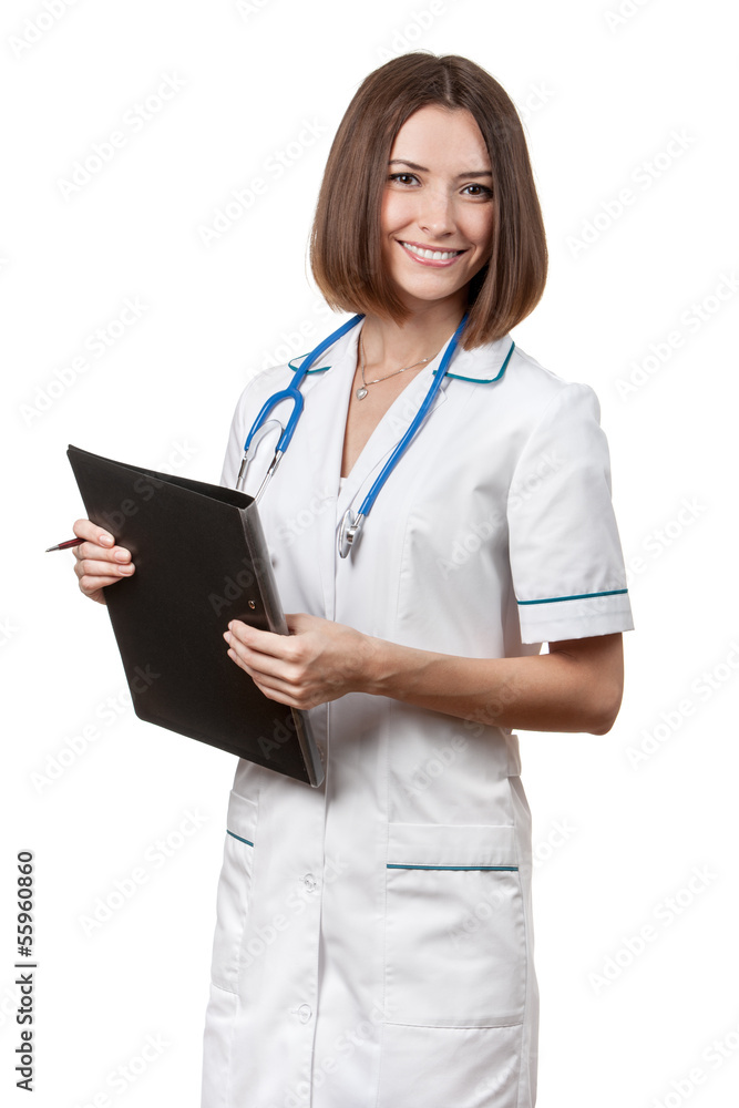beautiful brunette woman medical worker beautiful brunette woman medical worker