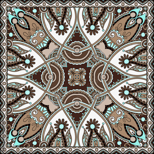Traditional ornamental floral paisley bandanna