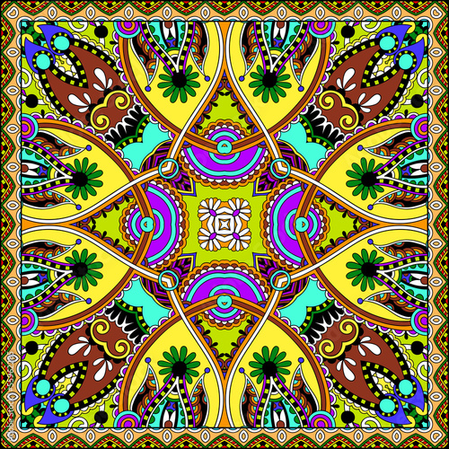 Traditional ornamental floral paisley bandanna