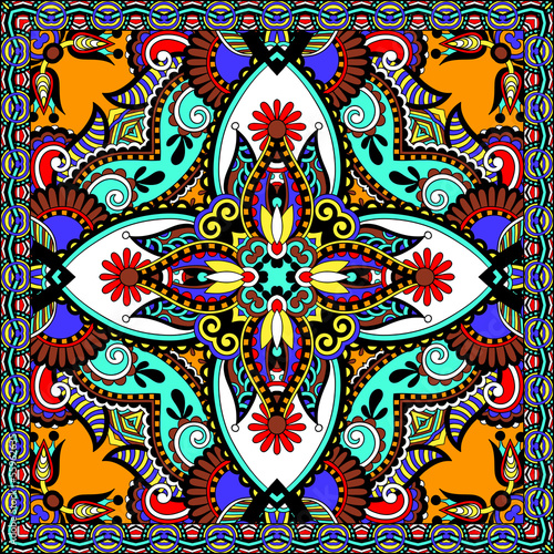 Traditional ornamental floral paisley bandanna