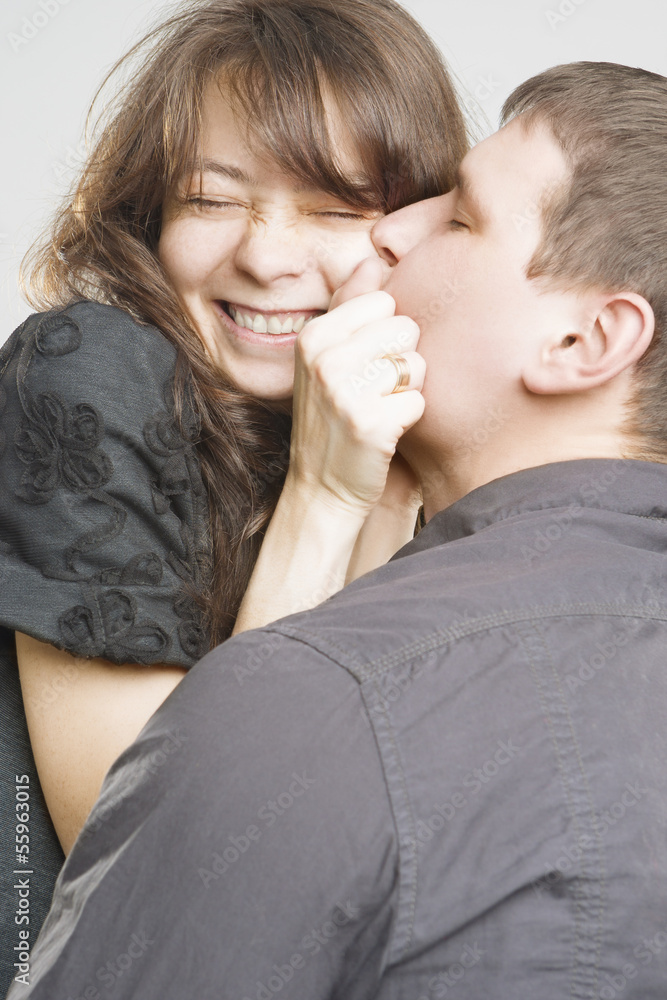 Portrait of Playful Caucasian Happy Couple Portrait of Playful Caucasian Happy Couple