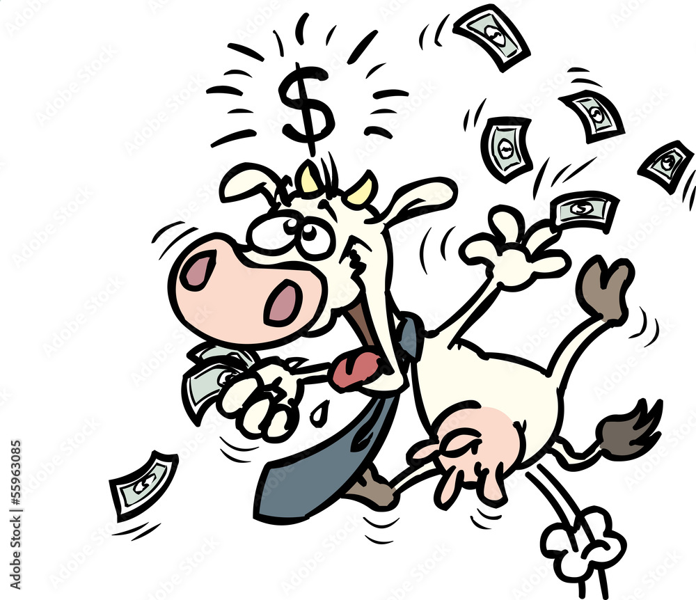 cash cow - business cartoon cash cow - business cartoon