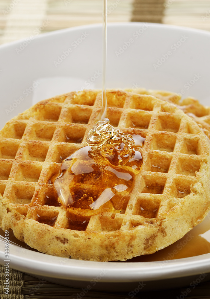 Waffles With Maple Syrup Waffles With Maple Syrup