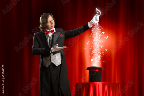 Magician with hat Fototapet