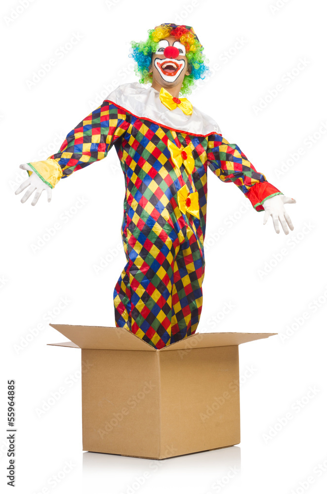 Clown jumping out of the box Clown jumping out of the box