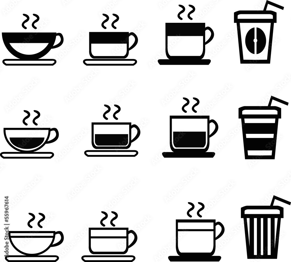 set of coffee icons