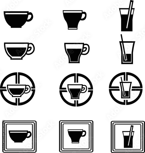 set of beverage icons
