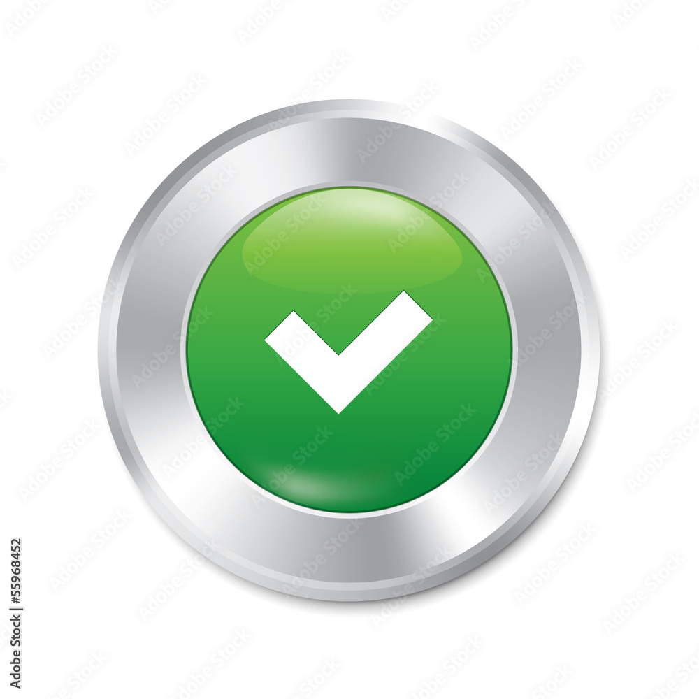 Yes button. Accept sticker. Correct icon. Isolated Yes button. Accept sticker. Correct icon. Isolated