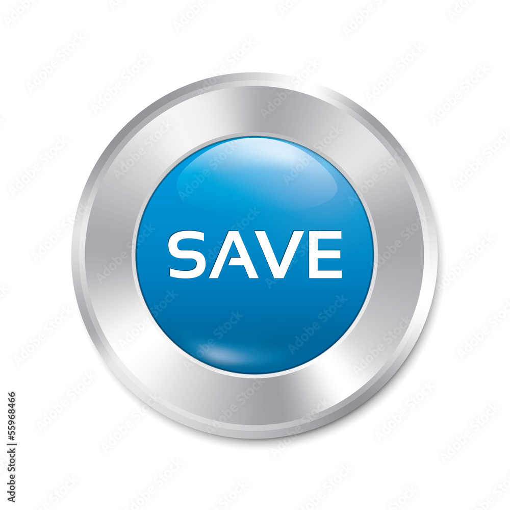 Save button. Save red round sticker. Isolated. Save button. Save red round sticker. Isolated.