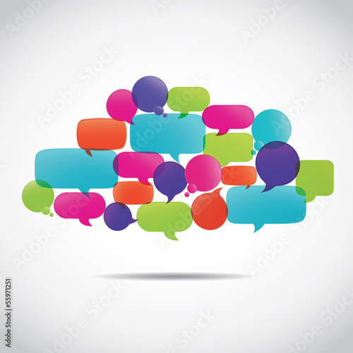 nuage de bulles concept