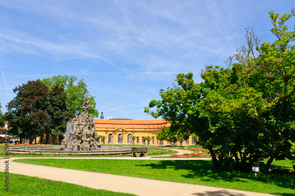 Schloss garten in Summer in Erlangen, Germany