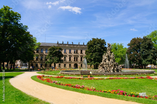 Schloss garten in Summer in Erlangen, Germany