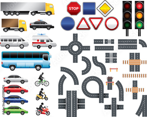 Road map toolkit big vector set