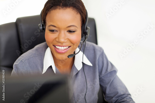 Tableau sur toile african american telephonist