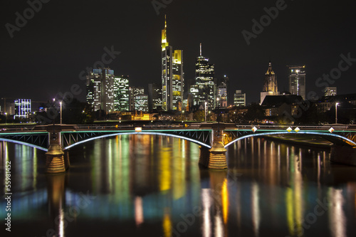 Nachtleben Frankfurt am Main Syline bei Nacht