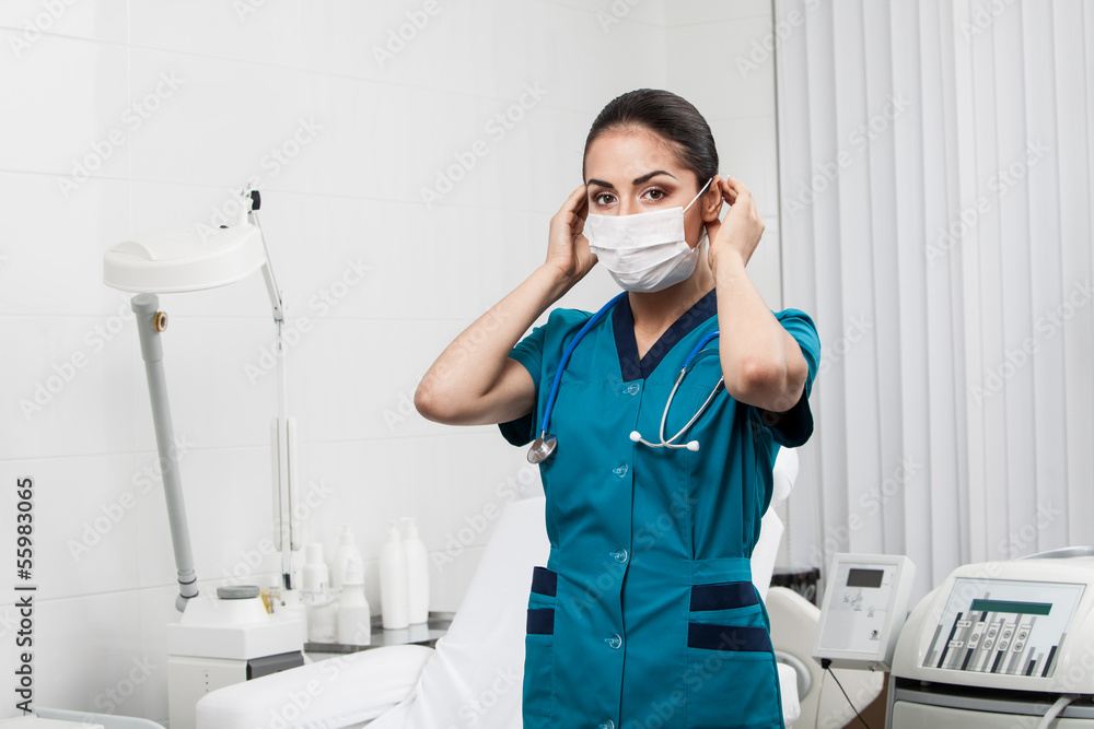 beautiful brunette woman medical worker beautiful brunette woman medical worker