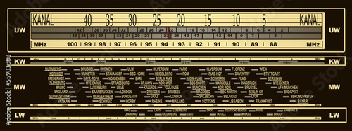 Vintage radio dial