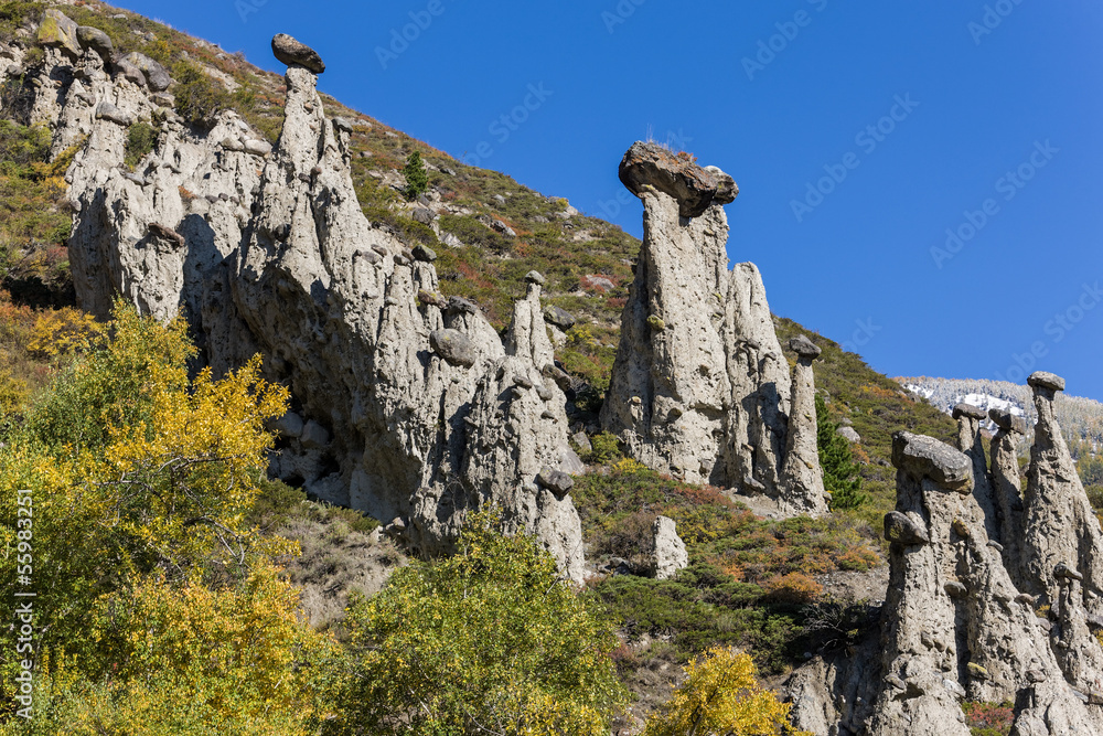 rocks in the mountains