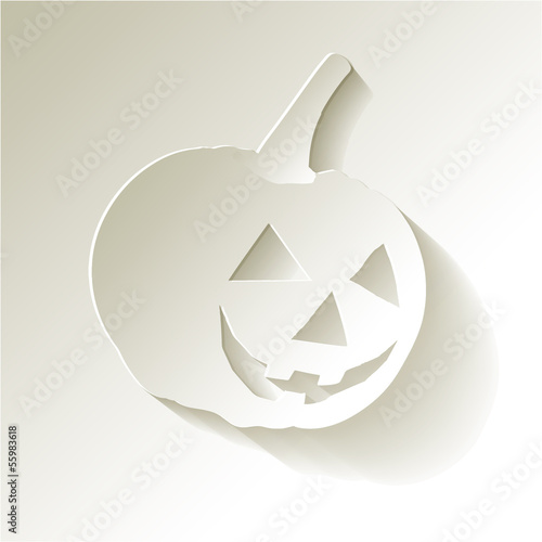 Halloween Pumpkin Origami Papier Weiß
