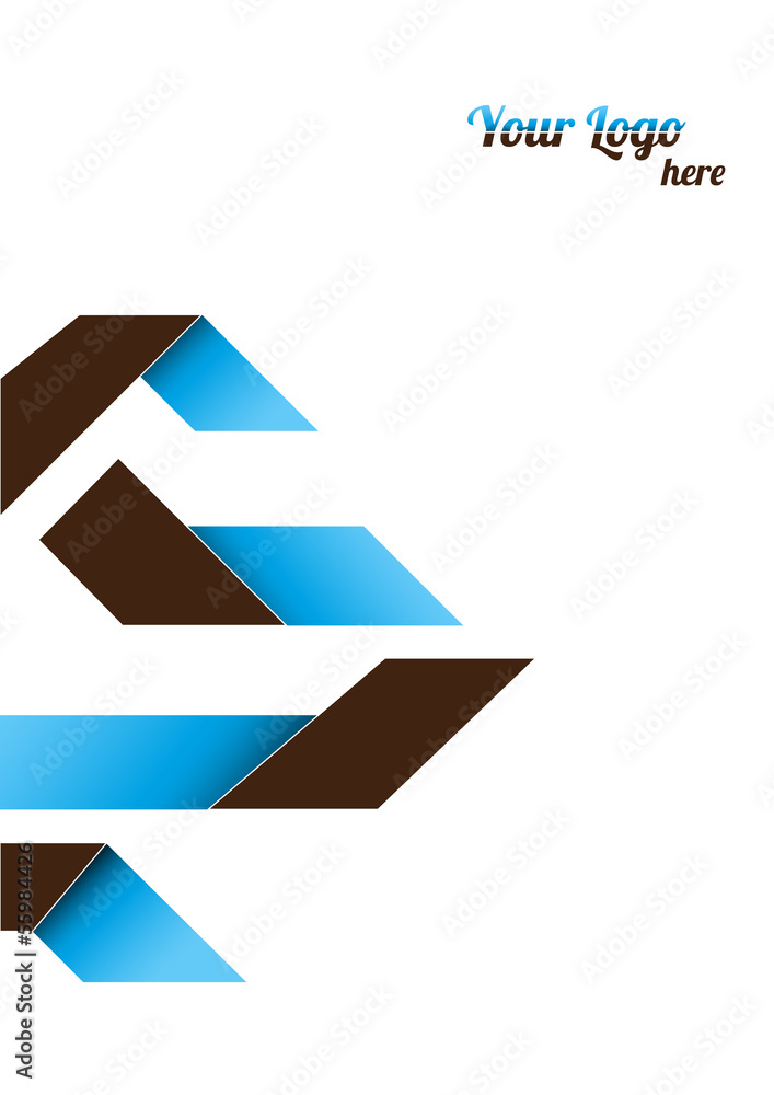 Obraz premium Abstract template with stripes and place for your corporate iden