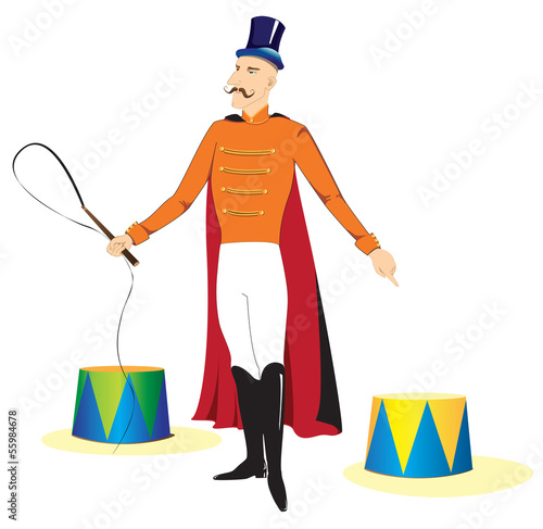Circus Ringmaster illustration isolated on white
