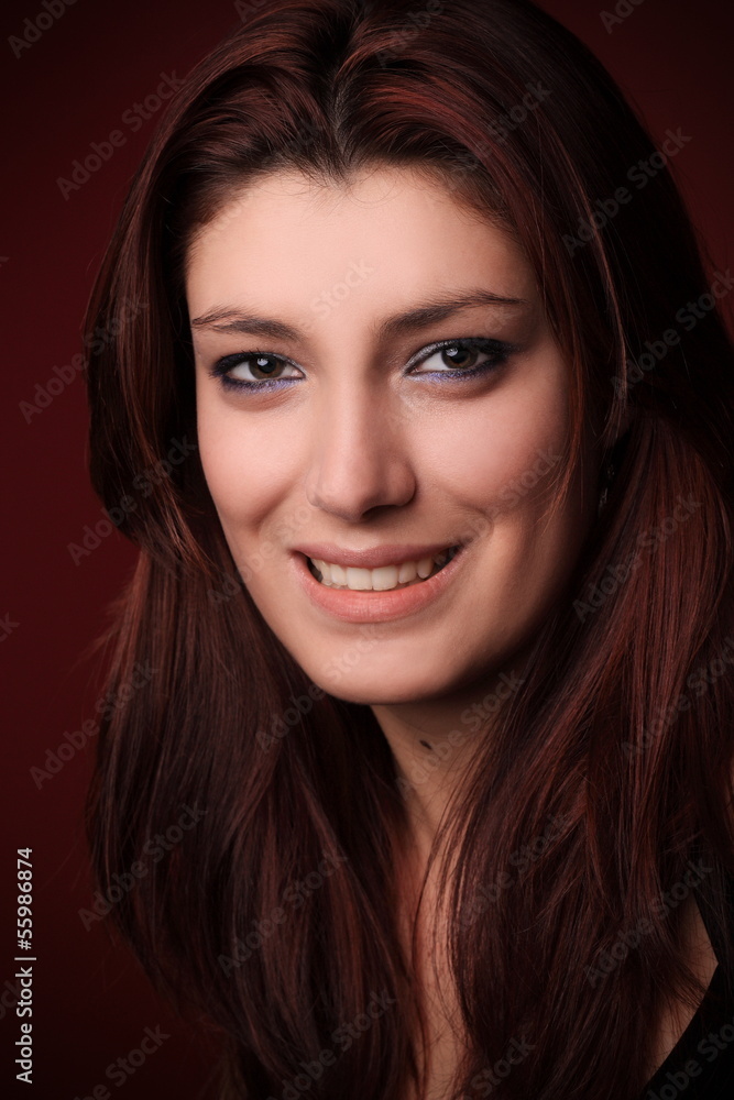 Beautiful brunette in the studio Beautiful brunette in the studio