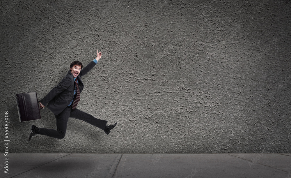 Obraz premium Running businessman.