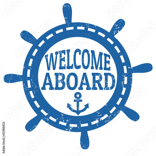 Welcome aboard stamp