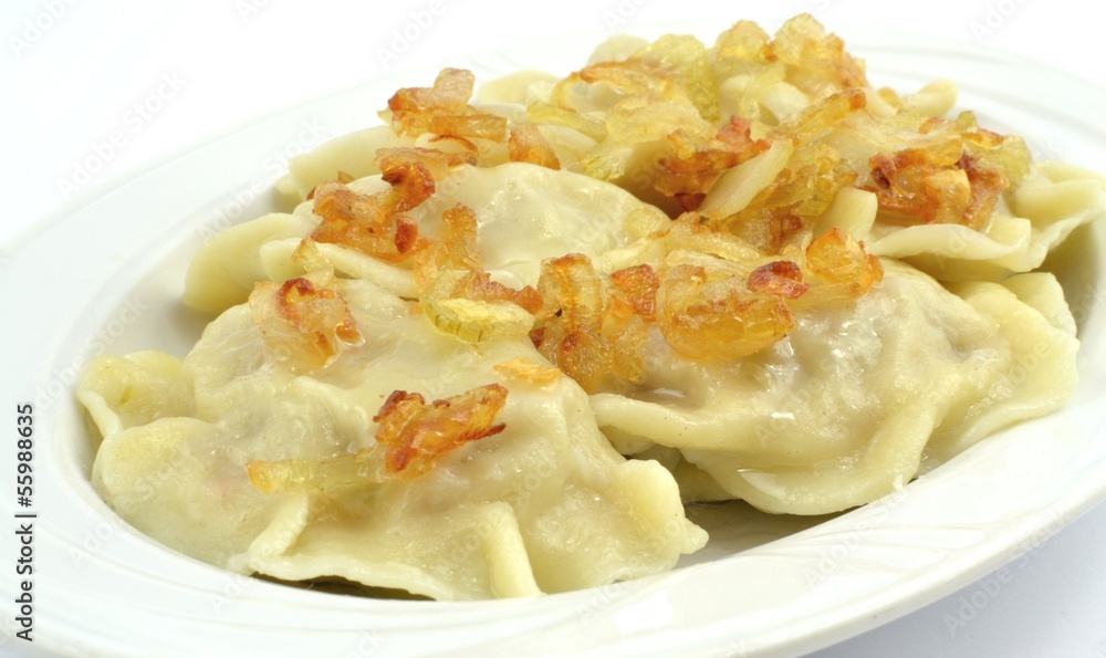 dumplings with meat, cabbage and onion dumplings with meat, cabbage and onion