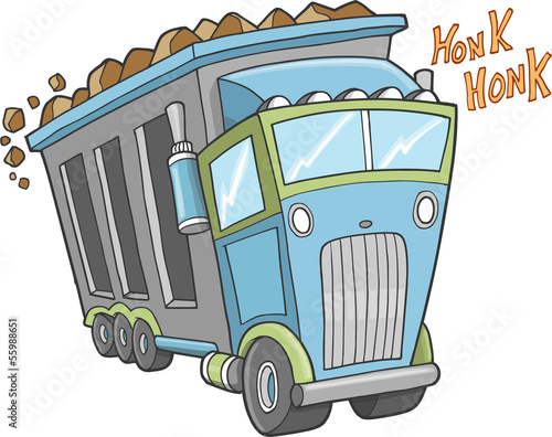 Big Cute Truck Vector Illustration Art