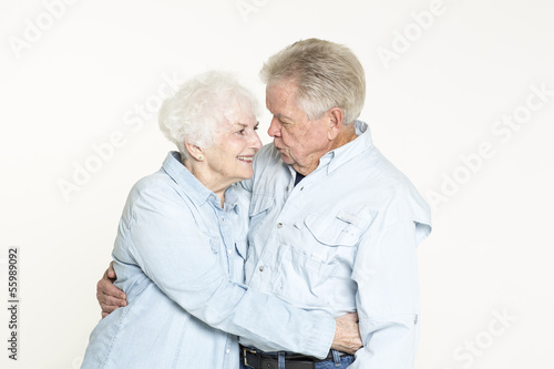 Affectionate senior couple