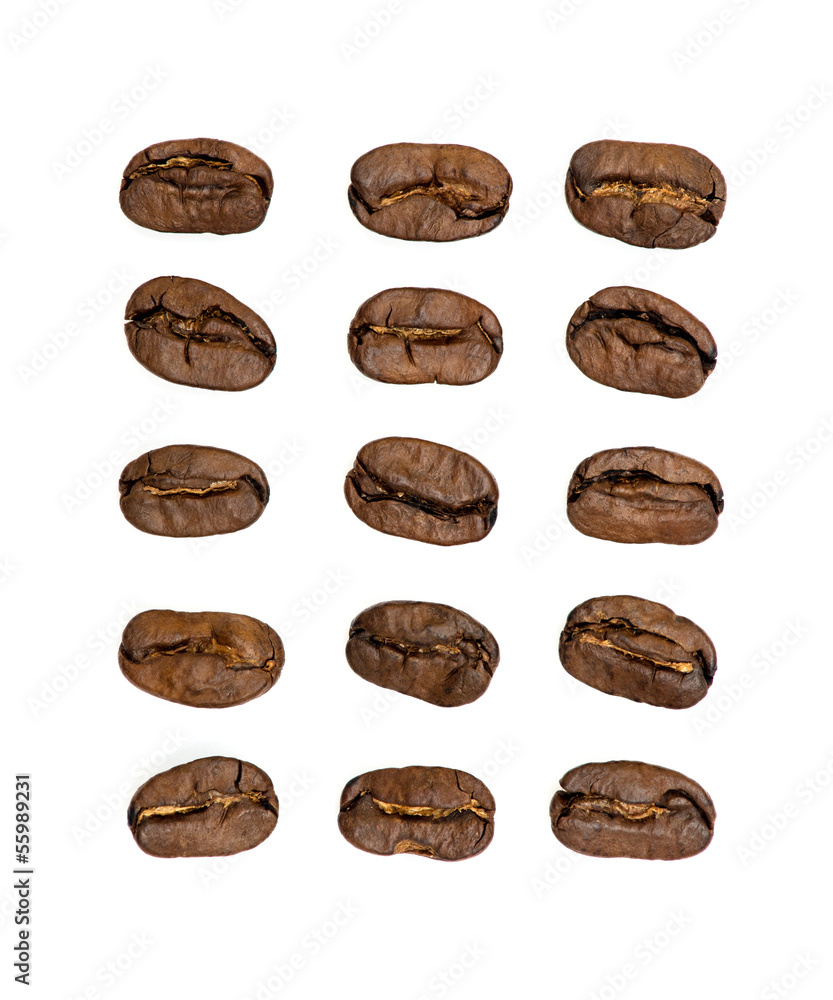 Coffee beans. Isolated on white background Coffee beans. Isolated on white background