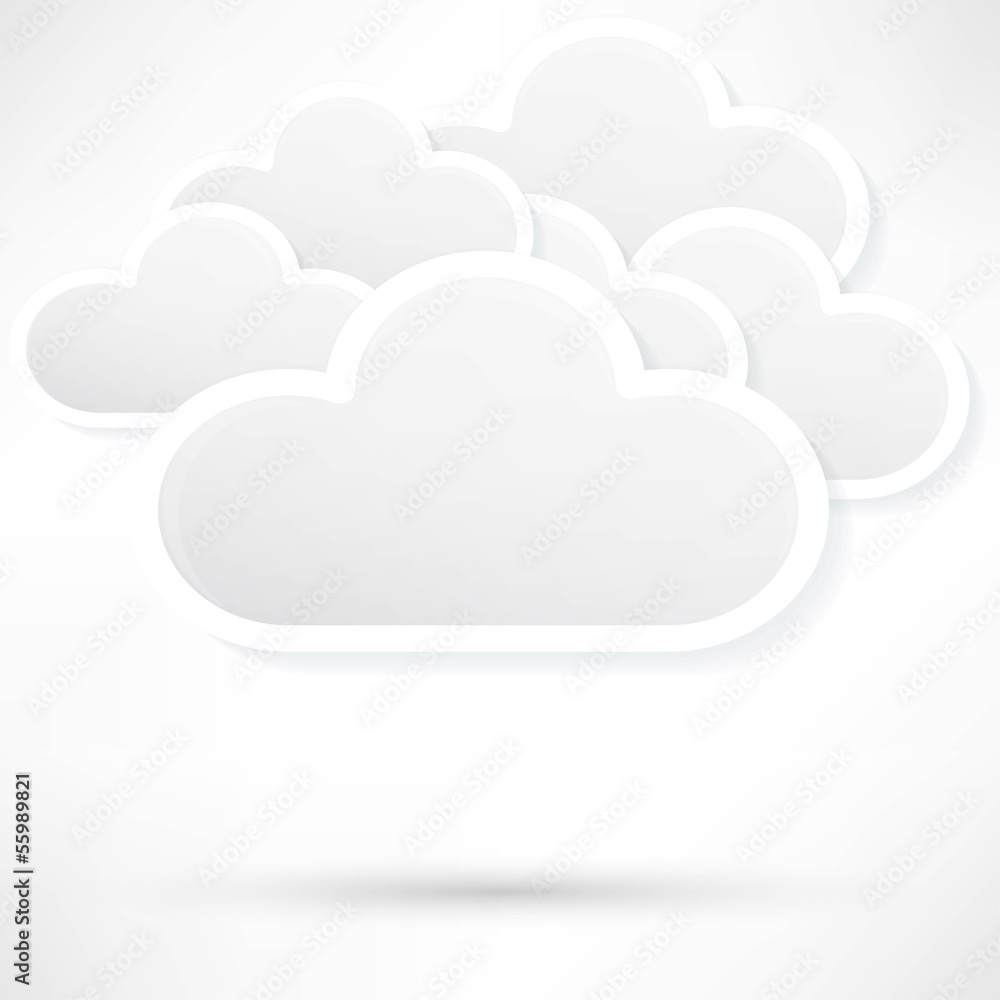 Paper clouds background