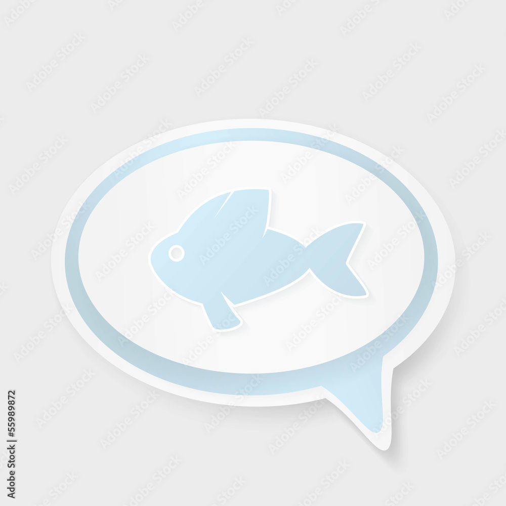 Christian religion symbol fish. Concept speech bubbles Christian religion symbol fish. Concept speech bubbles