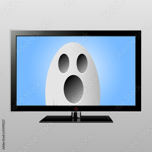 Ghost on TV screen