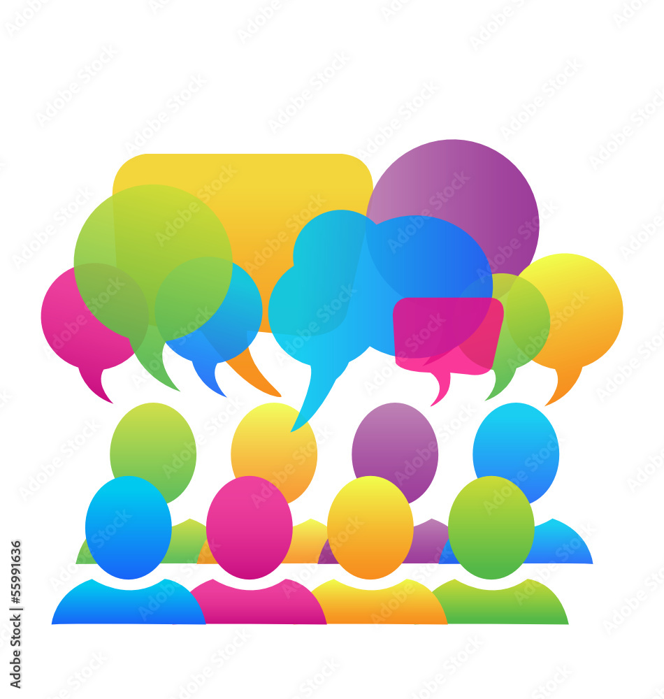 Social media network speech bubbles business logo Social media network speech bubbles business logo
