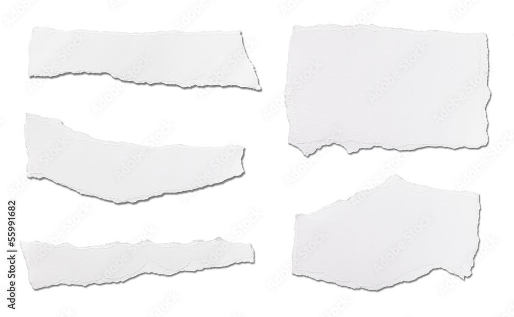 Obraz premium white paper ripped message background