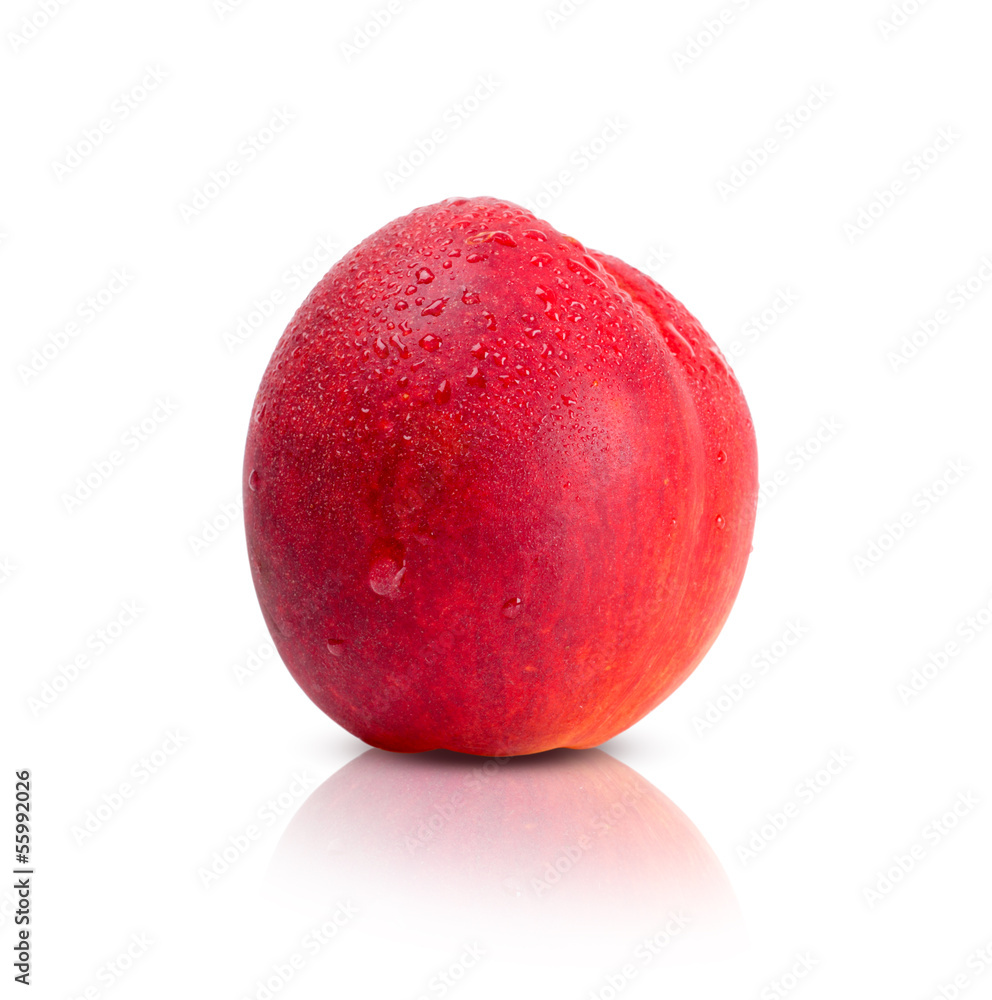 Nectarine fruit isolated on white background Nectarine fruit isolated on white background