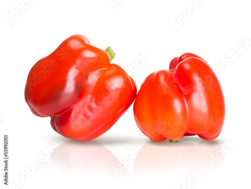 sweet pepper isolated on white background © brontazavra