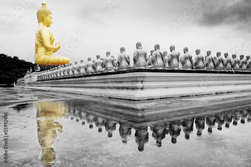 Buddha statue in Magha Puja park, Nakonnayok Province, Thailand photo