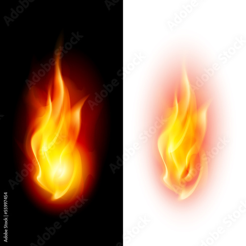 Two fire flames.